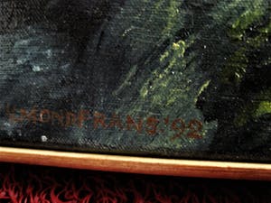 Erna van Mondfrans - Verstild realistisch olieverf "Montagne Aix En Provence Landschap" gesigneerd kopen? Bied vanaf 30!