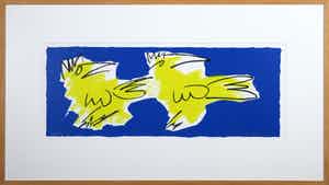 Frank Lengvenius - Zeefdruk, Vogels II - Ingelijst (Groot) verkocht voor € 35!