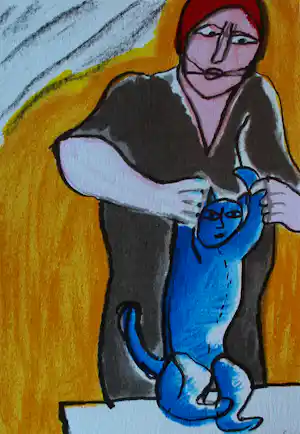 AcheterCorneille - Litho: le chat qui danse - 1996? Enchérissez de 225!