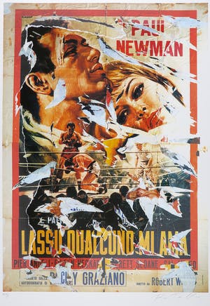 Mimmo Rotella - Décollage, Lassù Qualcuno mi Ama (inclusief certificaat!) kopen? Bied vanaf 260!