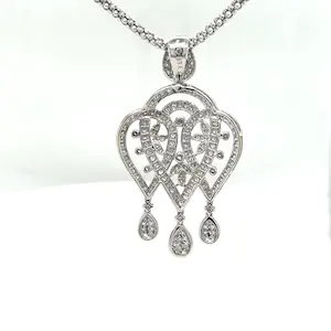 Magnificent Pendant in 18 Karat with 177 Brillants 1,65 carat with Chain kopen? Bied vanaf 2200!