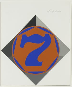 Robert Indiana - Gesigneerde zeefdruk, 7 / Heptagon - Ingelijst kopen? Bied vanaf 1!