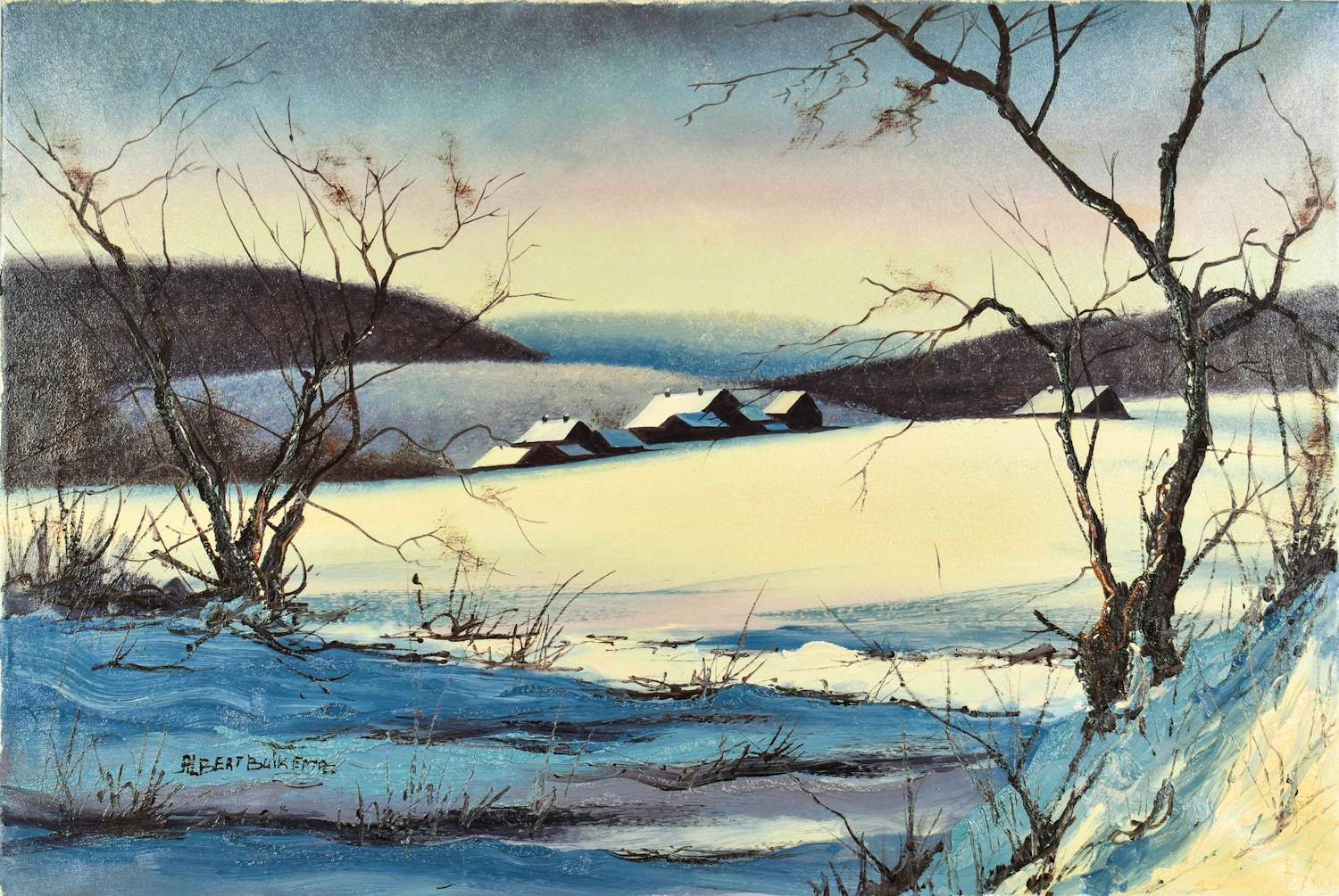 Albert Buikema - Winterse Alpenweide kopen? Bied vanaf 200!