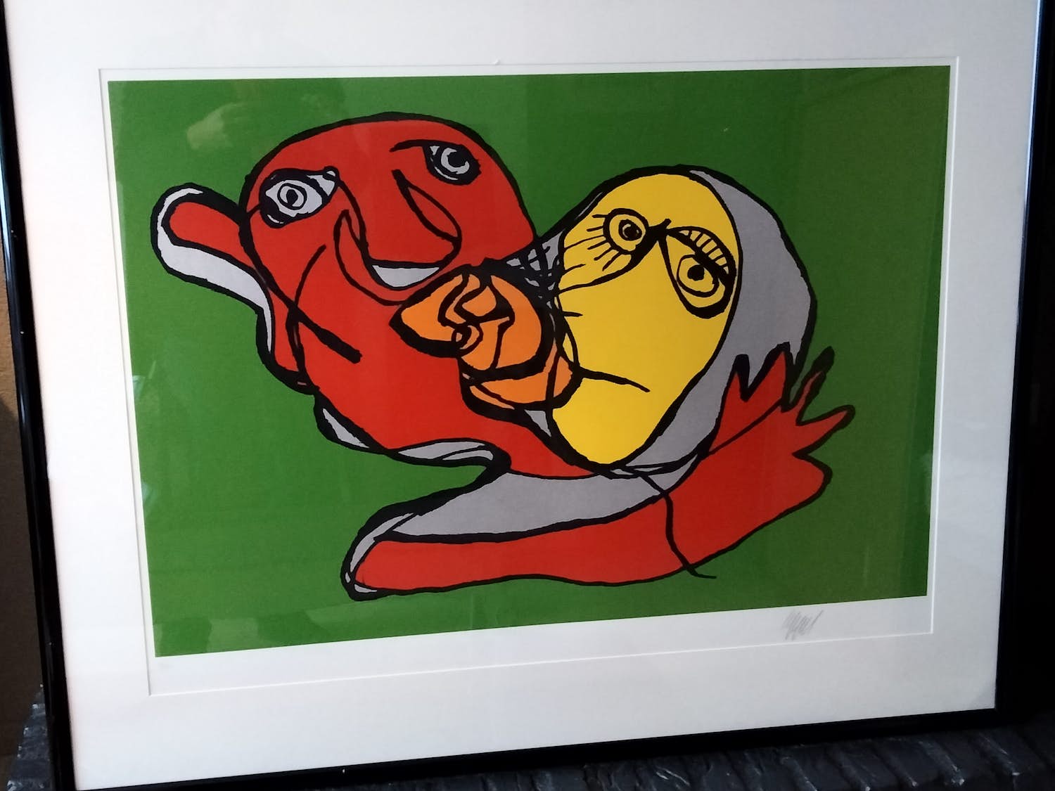 Karel Appel - the green kiss verkocht voor € 699!