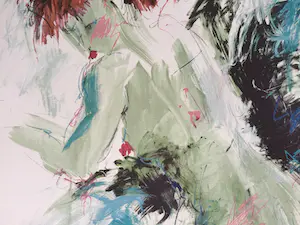 Annemarie de Groot - Subtiel naakt | Grote kleuren zeefdruk kopen? Bied vanaf 44!