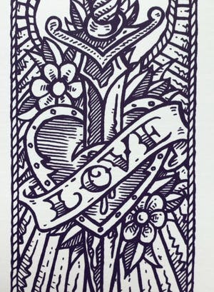 Henk Schiffmacher - Zeefdruk Love Tattoo, 33/50 gesigneerd kopen? Bied vanaf 1!