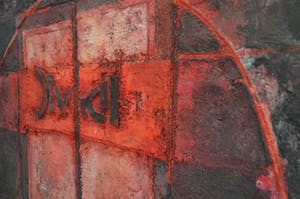 Joop Birker - Schrijn - Olie en materie op paneel - ingelijst - GROOT kopen? Bied vanaf 250!