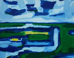 Gerrit Benner - zeefdruk: landschap: 1982 kopen? Bied vanaf 3500!