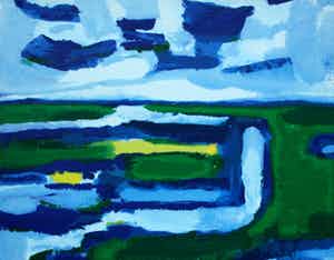 Gerrit Benner - zeefdruk: landschap: 1982 verkocht voor € 3500!