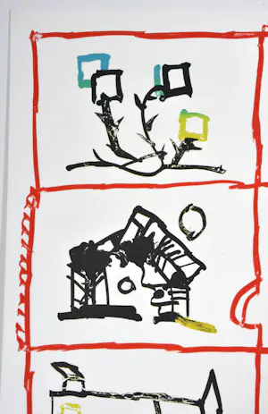 Pierre Alechinsky - Cherbourg - Lithografie - Gesigneerd - 1995 kopen? Bied vanaf 950!