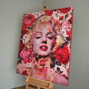 Peter Donkersloot - Marylin Monroe bloemen 120 x 100 kopen? Bied vanaf 400!