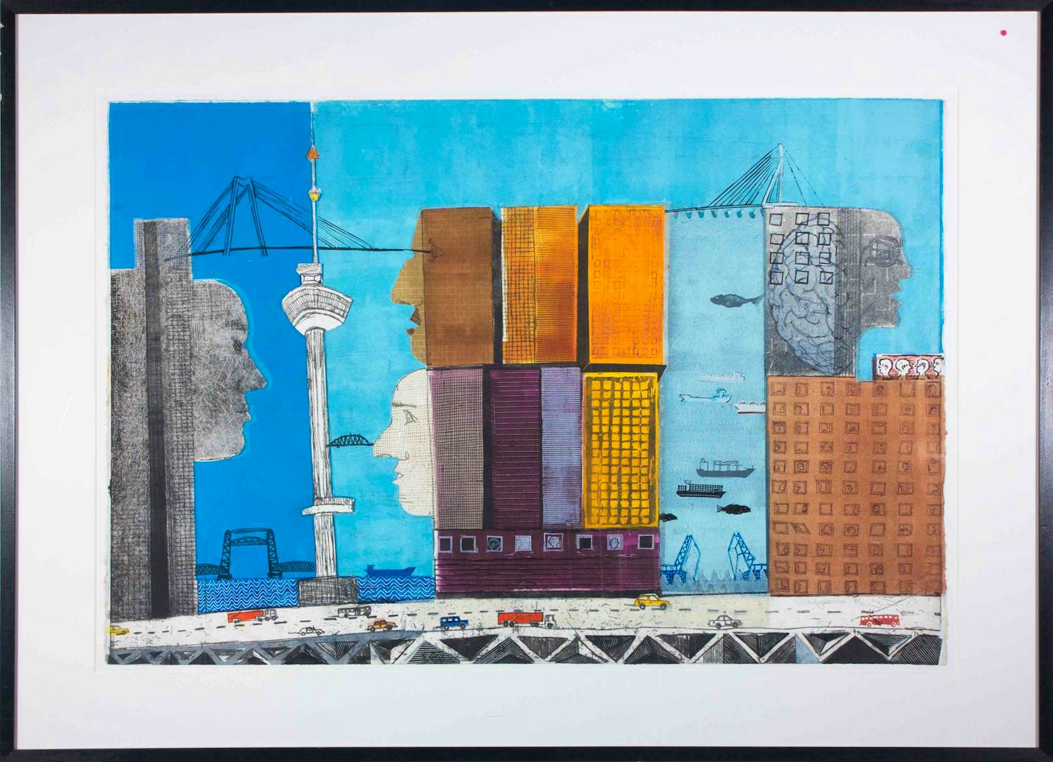 Jan Willem Kwinkelenberg - Ets, Stadsgezichten - Ingelijst (Groot) kopen? Bied vanaf 50!