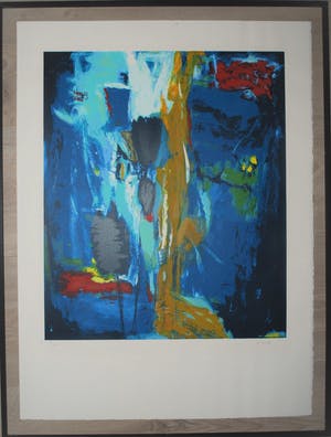 Henk Eikenaar - *Biorientation* - grote abstracte zeefdruk uit 1993 kopen? Bied vanaf 65!