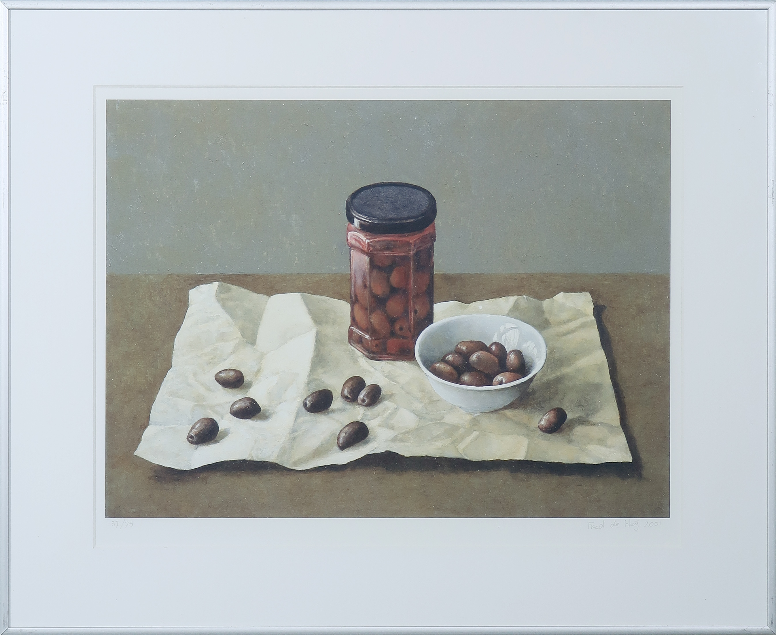 Fred de Heij - Gicléedruk, Stilleven II - Ingelijst kopen? Bied vanaf 20!