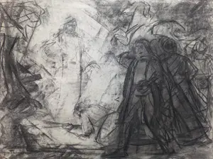 Han van Meegeren - De aanbidding van Jezus, tekening met houtskool kaufen? Bieten Sie von 250!