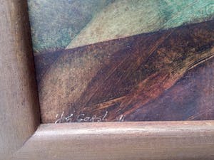 Johannes Garst - 5 Muze - surrealistisch werk - vogel met dames benen kopen? Bied vanaf 90!