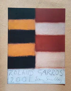 Sean Scully - kleurrijke affiche voor het tennistornooi van Roland Garros 2001 kopen? Bied vanaf 25!