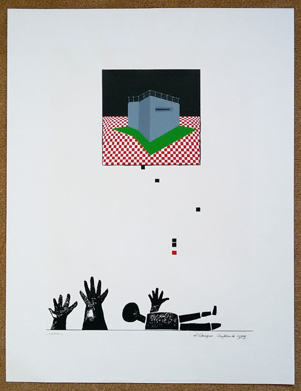 Renaud Levigne - Renaud Levigne - Stilte, zeefdruk kopen? Bied vanaf 30!