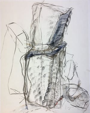 Eugenie Dammer - Abstract zonder titel / 1985 / Tekening (gemengde techniek) kopen? Bied vanaf 100!