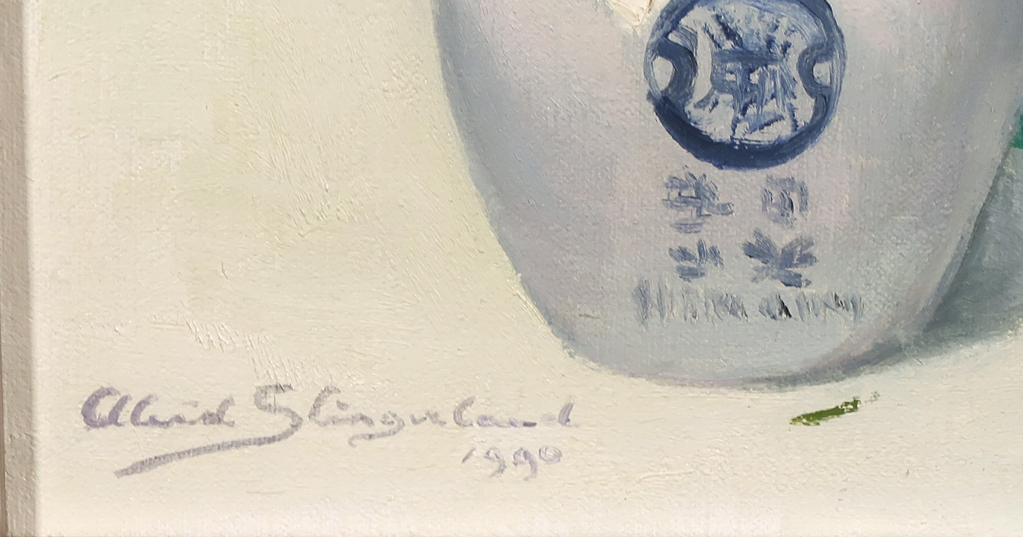 Aleid Slingerland - Olieverf op doek, De seringen - Ingelijst kopen? Bied vanaf 150!