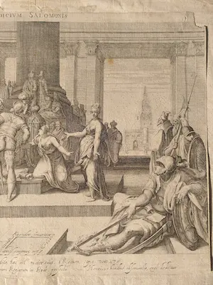 Hendrik Hondius - Ludicium Salomonis (Salomonsoordeel), 1597 kopen? Bied vanaf 150!