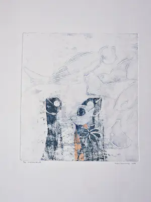 Hans Buining - in zeer kleine oplage (20) gemaakte Ets & Aquatint "Museumbezoek" gesigneerd kopen? Bied vanaf 26!