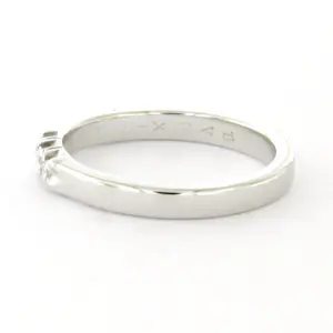 14k wit gouden ring met briljant geslepen diamant tot. 0.12ct – F/G – VS/SI kopen? Bied vanaf 385!