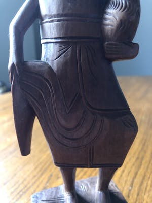 Niet of onleesbaar gesigneerd - Balinees met vechthaan (art deco) kopen? Bied vanaf 1!