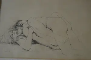 Jan de Haas - 'Naakt' Tekening. kopen? Bied vanaf 75!