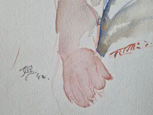 Jan Sluijters (jr.) - in 1942 gemaakt Aquarel tekening - slapende baby - potloodgesigneerd kopen? Bied vanaf 31!