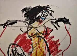 Anton Heyboer - Vrolijke kleurige danseres kopen? Bied vanaf 300!