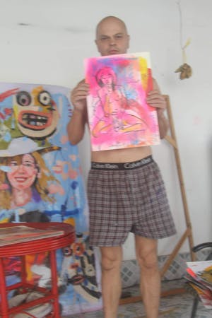 Peter Klashorst - Gemengde techniek - Handgesigneerd !!! kopen? Bied vanaf 100!