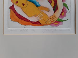 Jose Fernanda - Titel,,even stil,, handbewerkte ets no 3/10 gesign. kopen? Bied vanaf 15!