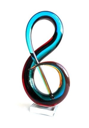 Vetro Design - Slangenfiguur - Massief gekleurd glas - Handgemaakt kopen? Bied vanaf 1!