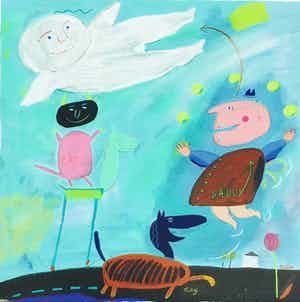 Wouter Stips - Cat, daddy, dog & tulip verkocht voor € 95!