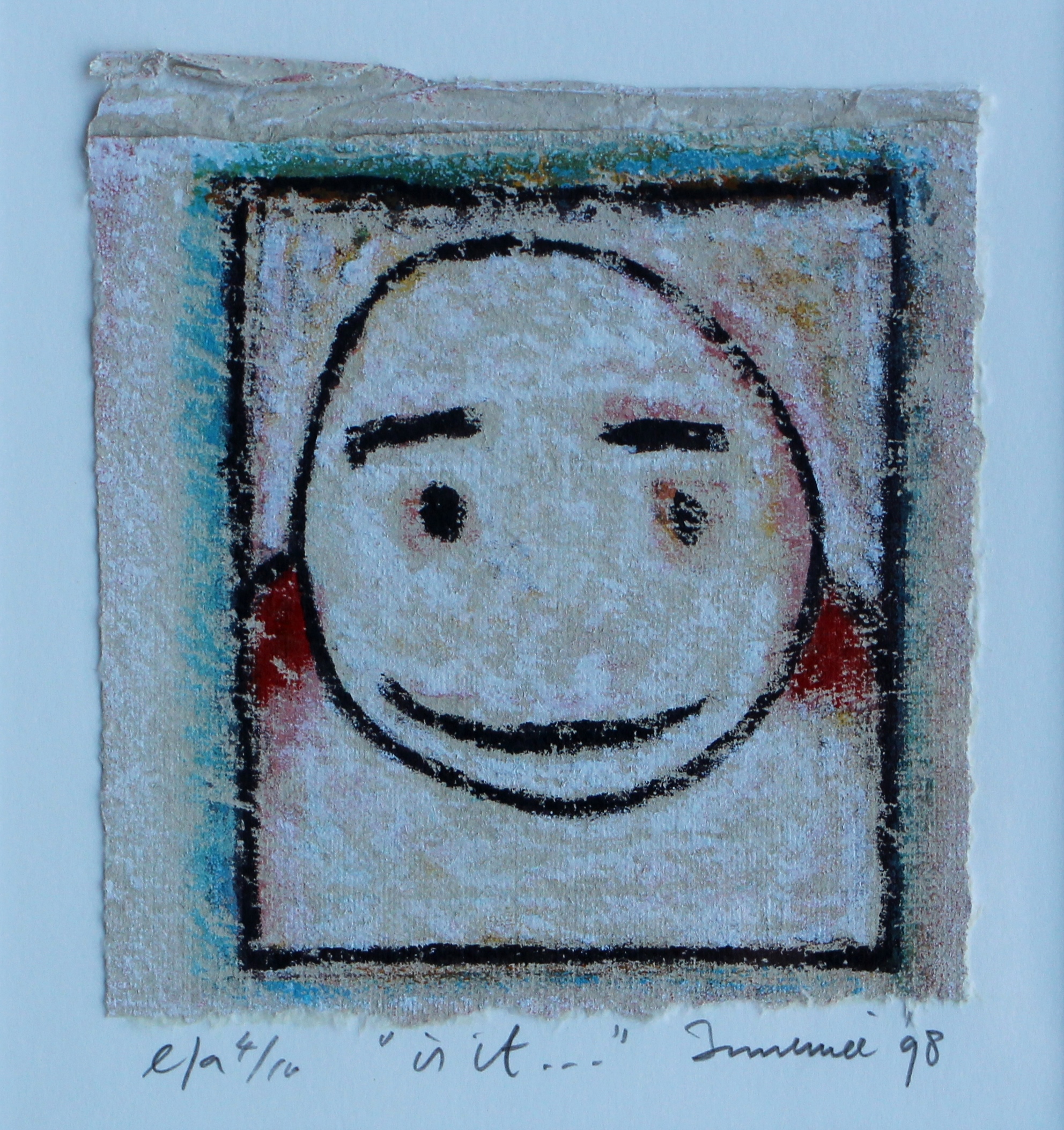 Hans Innemee - ingelijste zeefdruk: Is it - 1998 verkocht voor € 79!