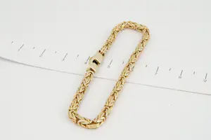 12 - Mooie 14 karaats roségouden "Konings" armband - klein model kopen? Bied vanaf 460!