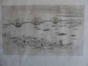 William Walcot - Ets. "The Fleet at Scapa Flow". kopen? Bied vanaf 20!