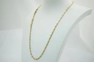 38 - Exclusief "Eurocatene Arezzo Italy" 18 Krt massief gouden "Scroll" collier kopen? Bied vanaf 1300!