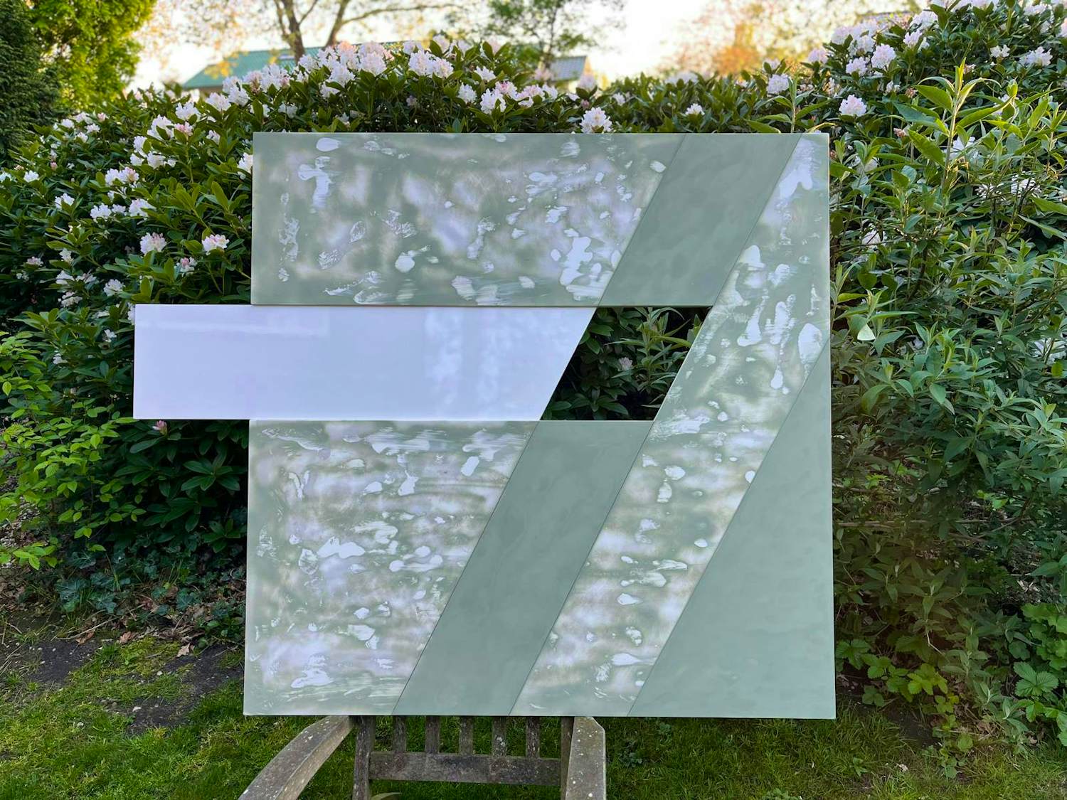 Maurice Grothausen - RELIËFPANELEN XXL by Maurice M. Grothausen MG-04 pijl horizontaal Kaki groen verkocht voor € 250!