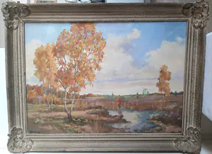 Niet of onleesbaar gesigneerd - Herfst landschap kopen? Bied vanaf 1!