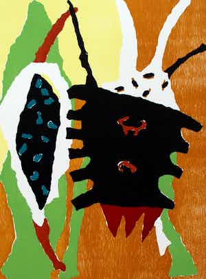 Francis Hoogland - Houtsnede - 1994 verkocht voor € 35!