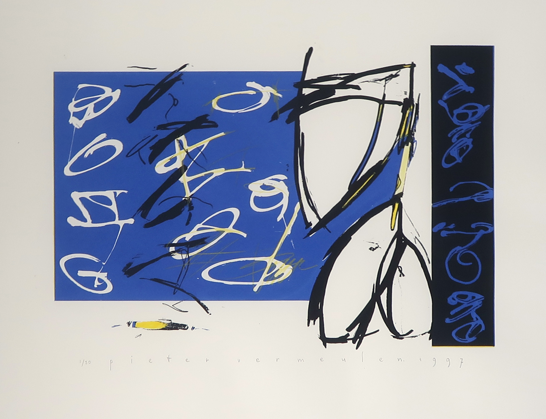 Pieter Vermeulen - Zeefdruk, Z.T. - Ingelijst kopen? Bied vanaf 1!