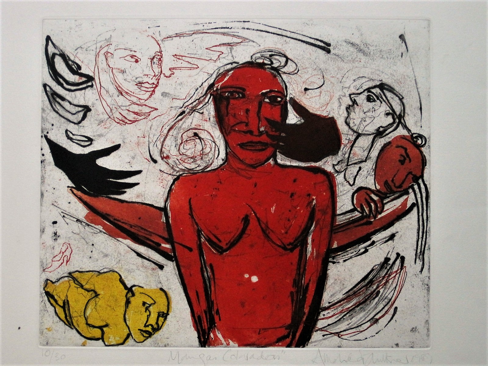 Amanda Faulkner - Intrigerende Grafiek "self regard 1993" gesigneerd kopen? Bied vanaf 1!