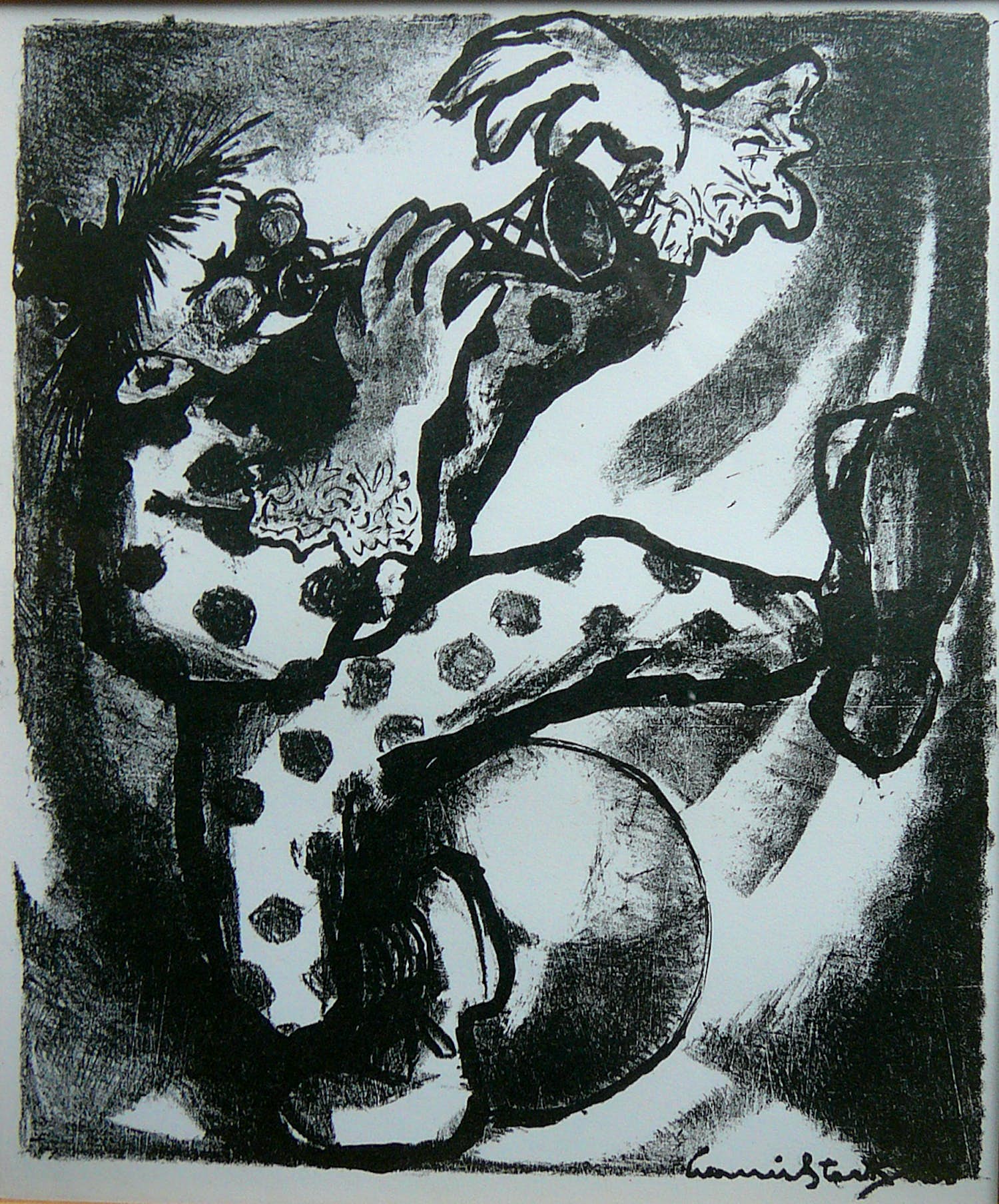 Harrie Sterk - Clown -litho 1966- kopen? Bied vanaf 25!