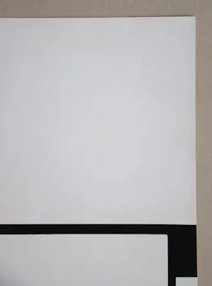 Piet Mondriaan - Compositie - 1957 - Stencil in gouachekleuren - Monogram kopen? Bied vanaf 500!