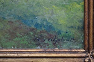Niet of onleesbaar gesigneerd - Boerderij in een Hollands landschap - Olieverf op paneel - Gesigneerd kopen? Bied vanaf 1!
