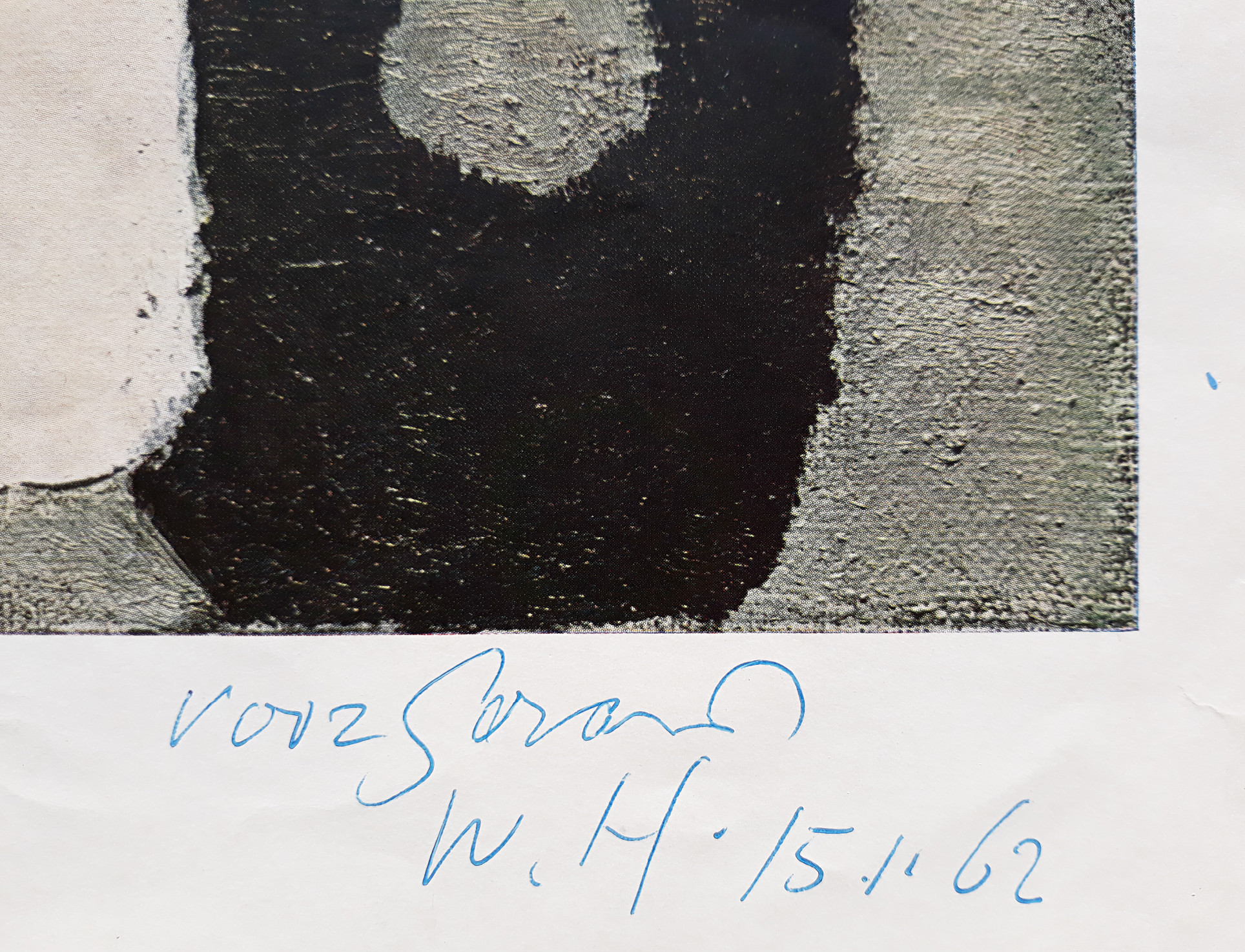 Willem Hussem - Abstracte compositie uit 1961, handgesigneerde offset of foto reproductie kopen? Bied vanaf 1!