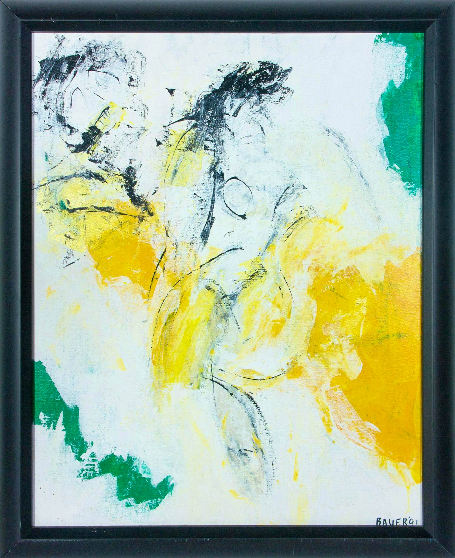 Menno Bauer - Acryl op doek, Gekozen verwarring - Ingelijst verkocht voor € 50!