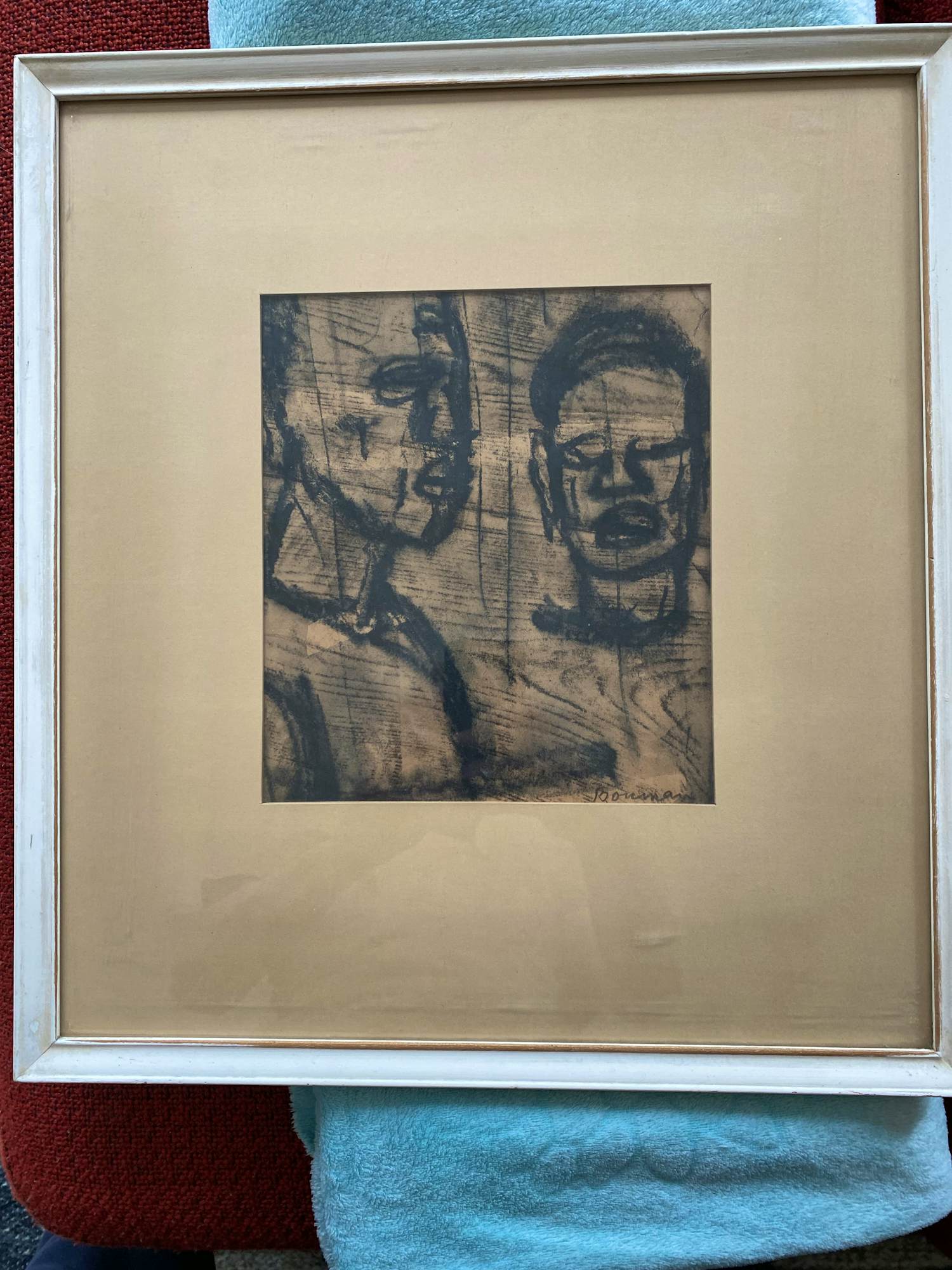 Hans Bouman - Krijttekening voor Lou Verhees kopen? Bied vanaf 150!